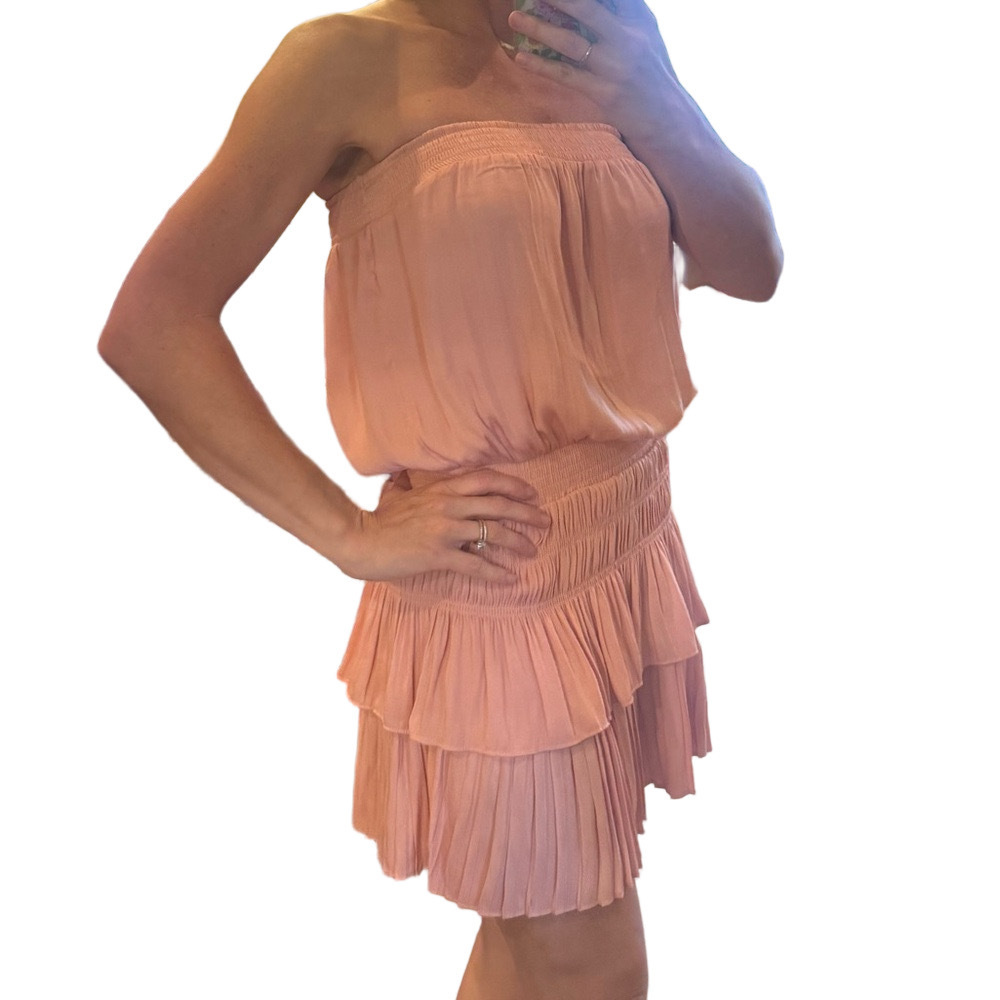 Mustard Seed Strapless Pink Dress